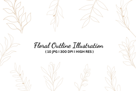 Download Floral Outline Illustration - Floral outline Collection