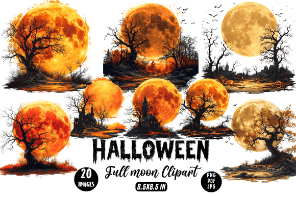 Download Halloween Full Moon Clipart - Full moon Collection
