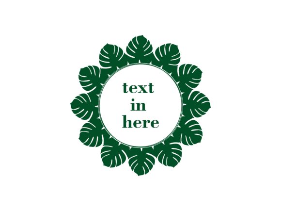 Download Circular Tropical Leaf Frame Vector - Leaf frame Collection