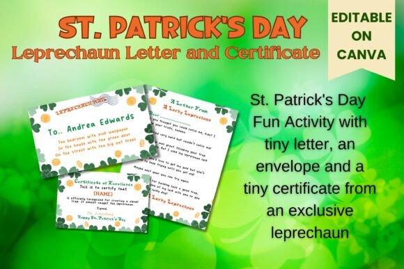 Download Leprechaun Letter &amp; Certificate #3 - Premium Resources