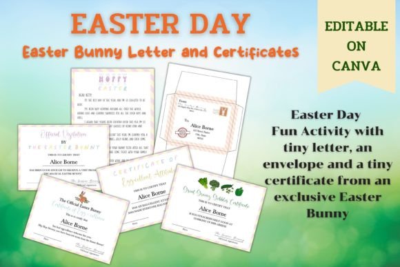 Download Editable Easter Bun Letter &amp; Certificate - Certificate Collection