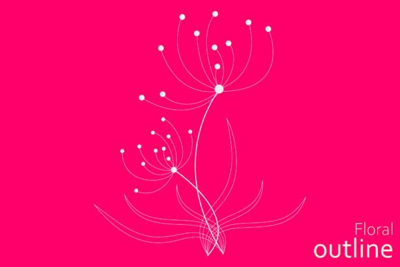 Download Floral Outline Sketch Art SVG Cut File - Floral outline Collection