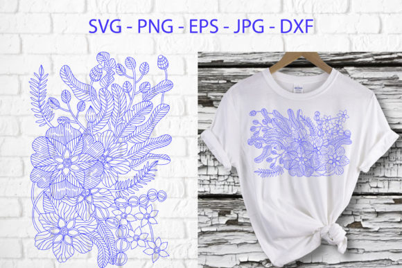 Download Boho Flowers, Doodle Floral Outline&nbsp; - Floral outline Collection
