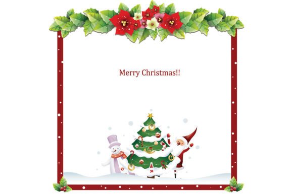 Download Christmas Border Leaf Frame Decoration - Leaf frame Collection