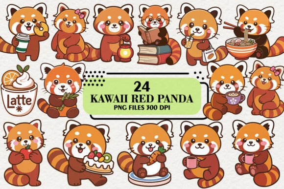 Download Kawaii Red Panda Clipart Bundle - Kawaii Collection