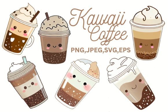 Download Cute Little Kawaii Coffee Cup Clipart - Kawaii Collection